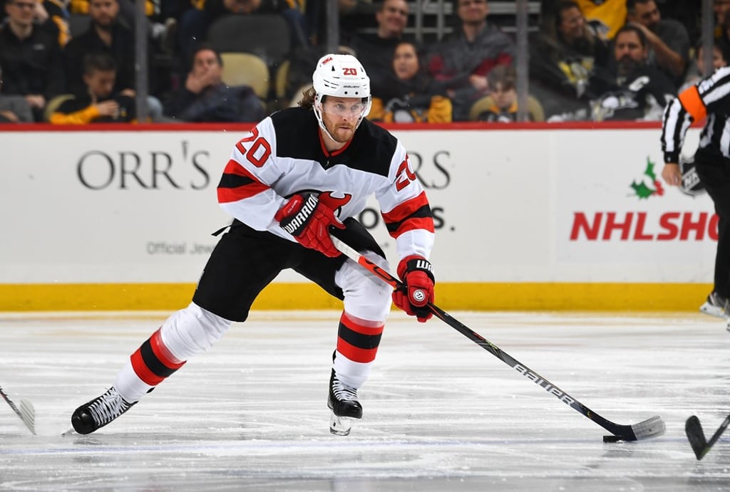 Blake Coleman of the New Jersey Devils is a fan of pickle juice. Photo: Getty Images Blake Coleman of the New Jersey Devils is a fan of pickle juice. Photo: Getty Images