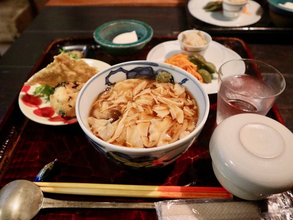 Yuba and mushroom rice at Hale. Photo: Kayla Hill