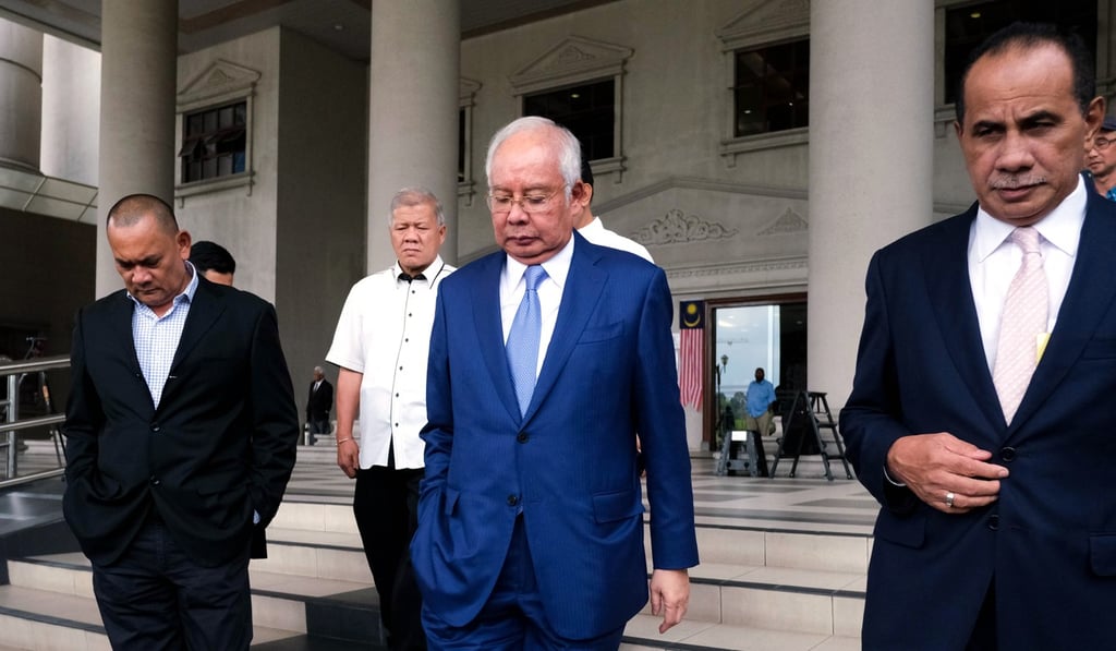 Najib Razak, Malaysia’s former prime minister, leaves court in Kuala Lumpur. Photo: Bloomberg