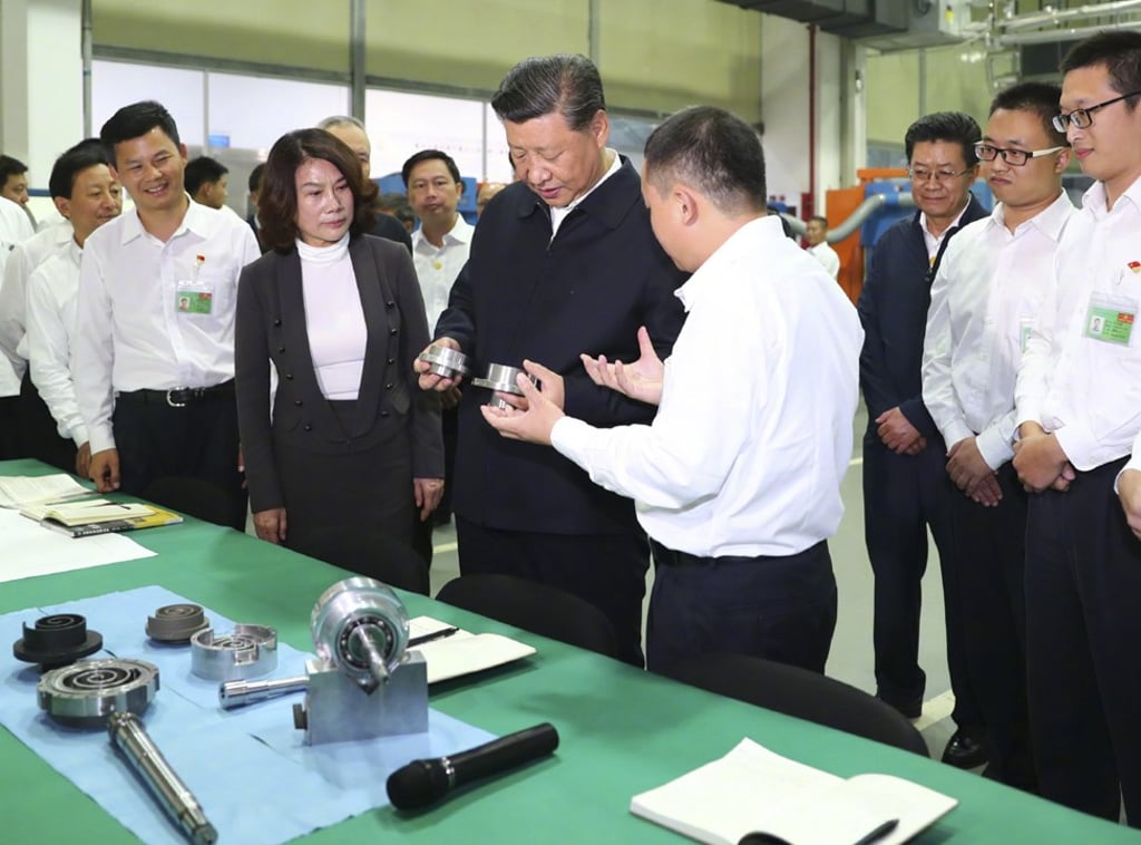 Chinese President Xi Jinping paid a visit to Gree Electric’s precision moulding plant. Photo: Xinhua