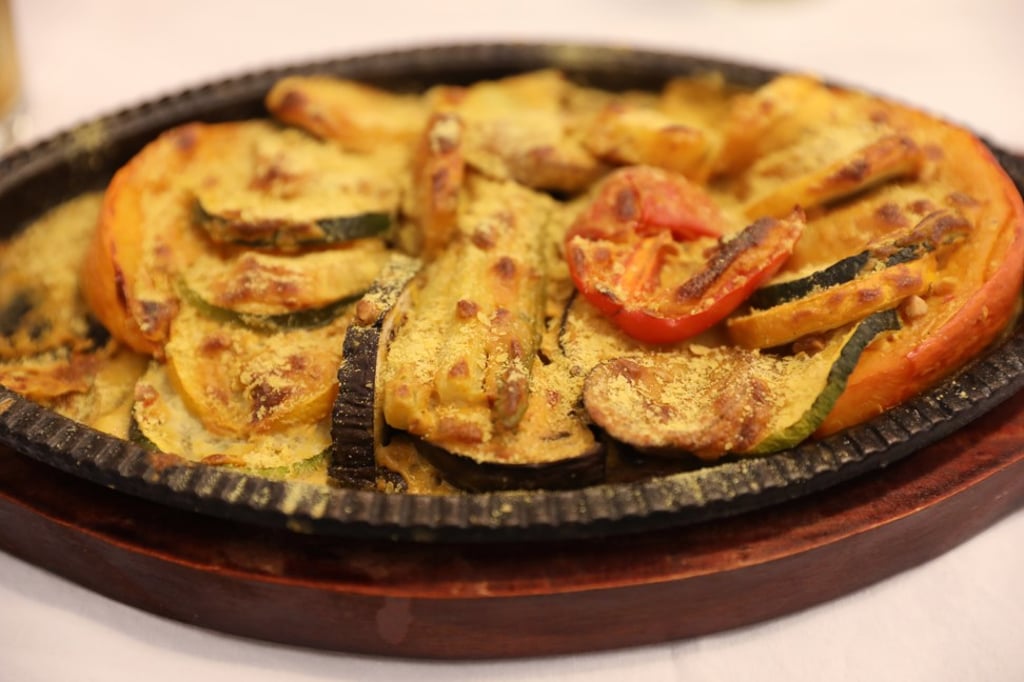A roasted vegetables platter dish at ZeroGo vegan restaurant, Wangjing, Beijing. Photo: Simon Song