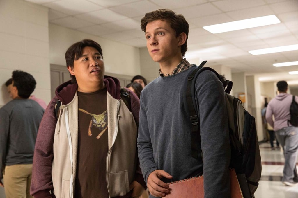 Jacob Batalon (left) with Tom Holland in Spider-Man: Homecoming.