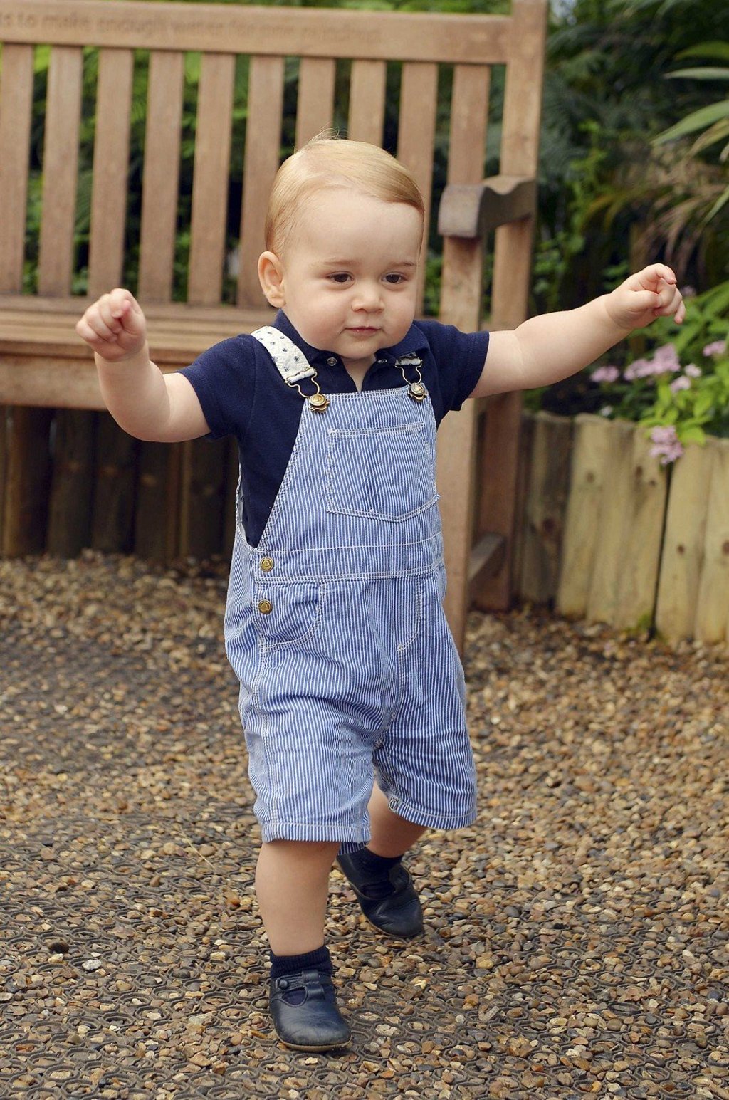 Prince George on his first birthday during a visit to the Sensational Butterflies exhibition at the Natural History Museum in London in July 2014. Photo: Reuters