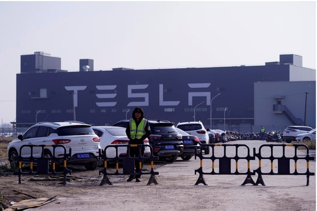 Tesla’s Gigafactory in Shanghai aims to build at least 1,000 Model 3 cars a week by the end of this year. Photo: Reuters