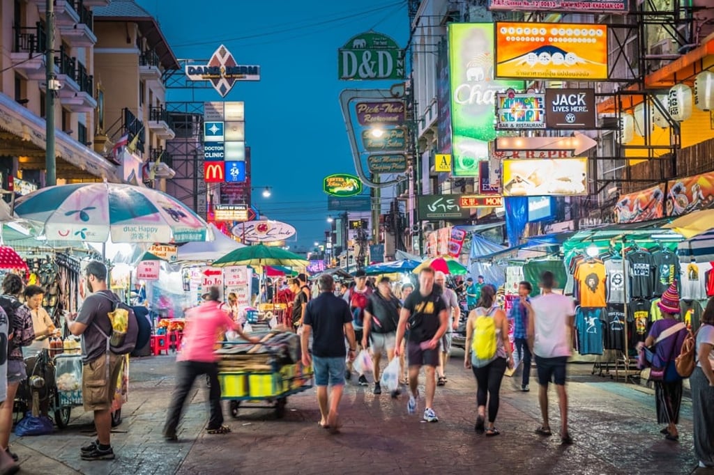 Khao San Road in Bangkok is loved by backpackers from all over the world. Photo: Shutterstock Khao San Road in Bangkok is loved by backpackers from all over the world. Photo: Shutterstock