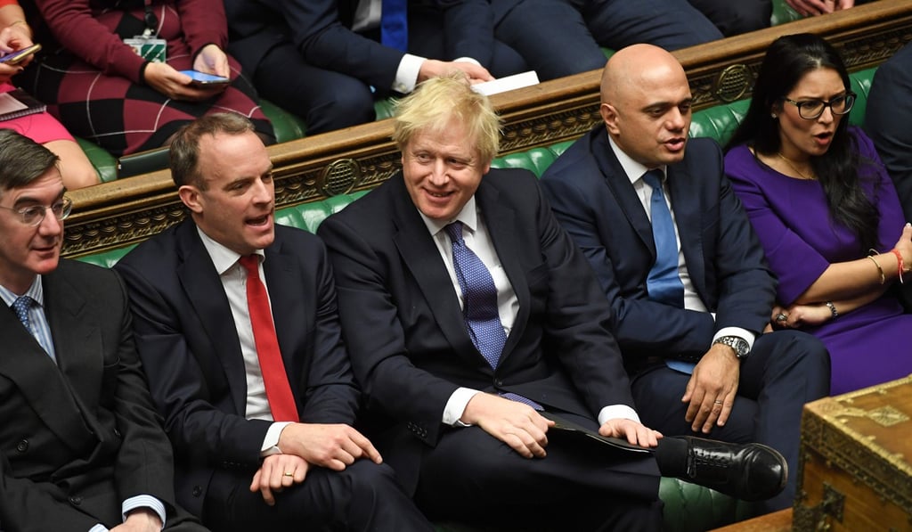 Britain's Prime Minister Boris Johnson is seen during the second reading of the Brexit Bill in the House of Commons. Photo: AFP
