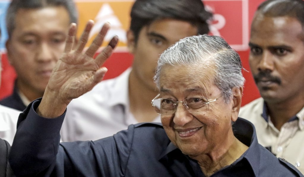 Malaysian Prime Minister Mahathir Mohamad after his election victory in 2018. Photo: EPA