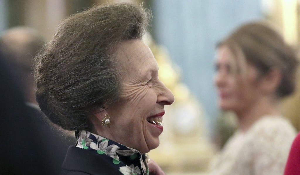 Britain's Princess Anne talks to guests during a reception at Buckingham Palace. Photo: AP