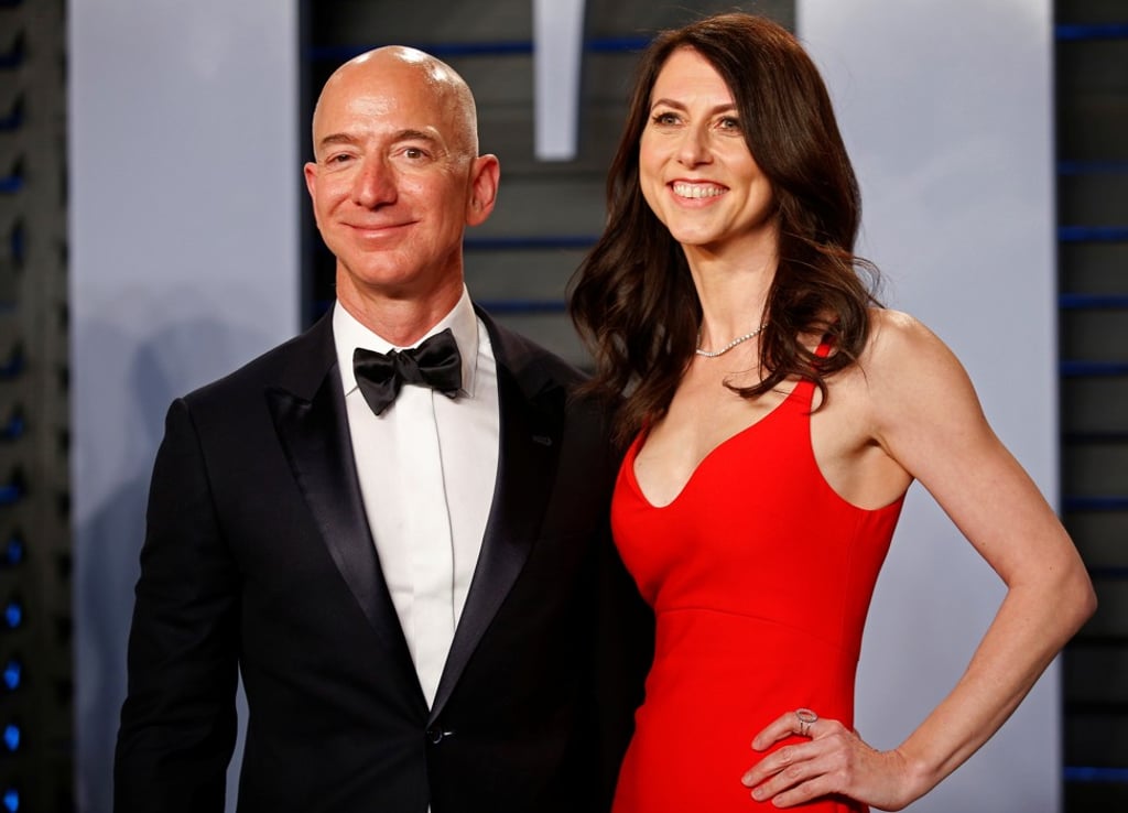 Jeff and MacKenzie Bezos in Beverly Hills, California on March 4, 2018. Photo: Reuters