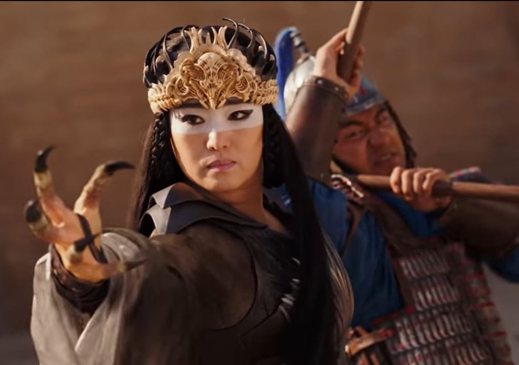 Gong Li plays the witch Xian Lang, a new character in the Mulan live action film. Photo: YouTube