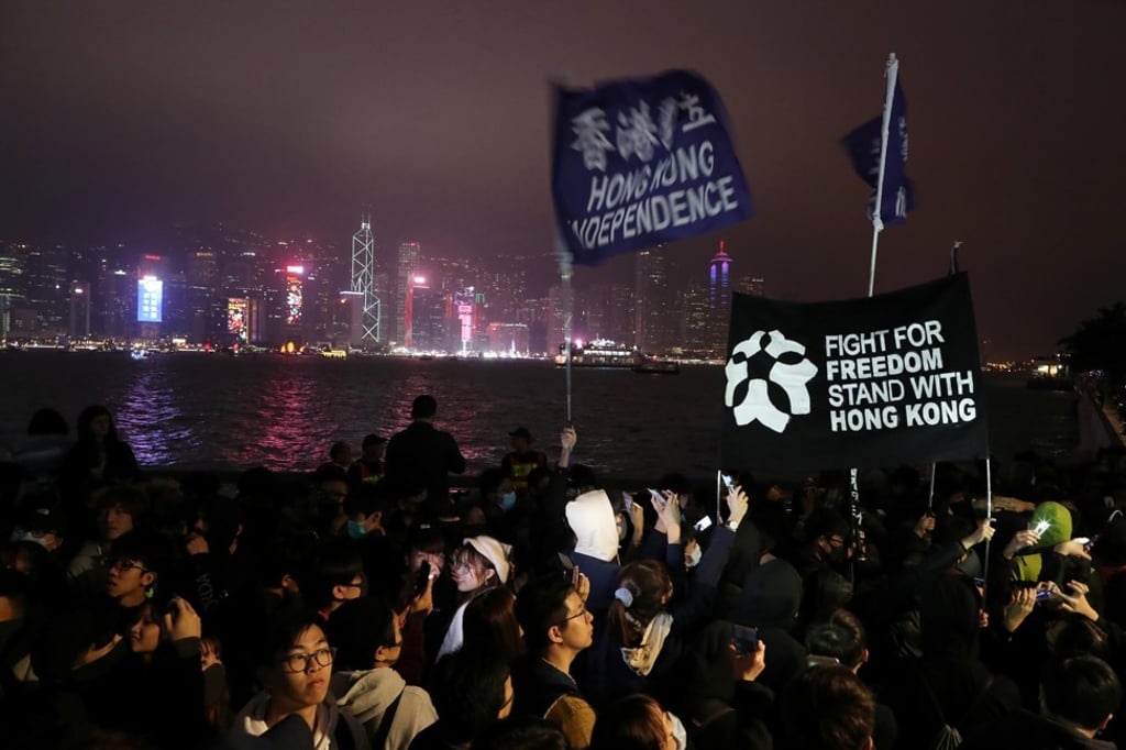 Anti-government demonstrators protest on New Year’s Eve in Hong Kong. Photo: Reuters Anti-government demonstrators protest on New Year’s Eve in Hong Kong. Photo: Reuters
