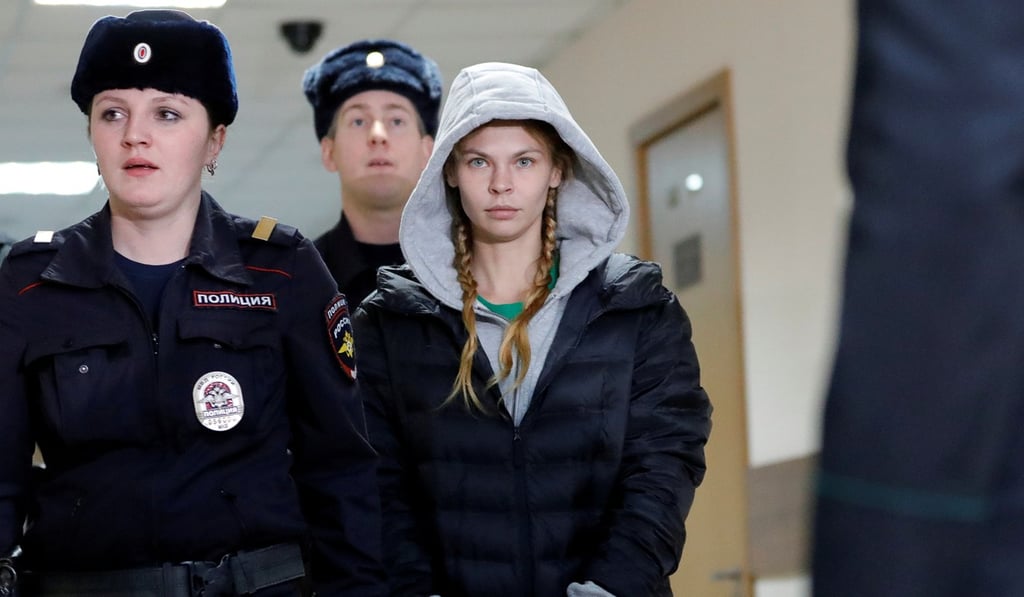 Anastasia Vashukevich, also known as Nastya Rybka, was deported from Thailand to Russia after her arrest and pleading guilty to charges including conspiracy and soliciting. Photo: Reuters