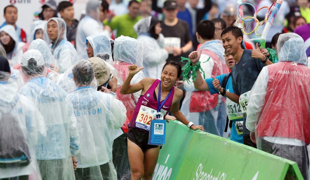 Christy Yiu after completing the Hong Kong Marathon in 2016.