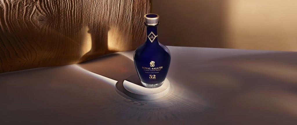 The whisky comes in a handblown Dartington Crystal decanter engraved with a number, presented inside a box made of five layers of wood.