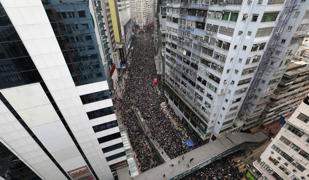 Organisers claimed more than 1 million people joined the march on New Year’s Day, while police put the figure at fewer than 100,000. Photo: Dickson Lee