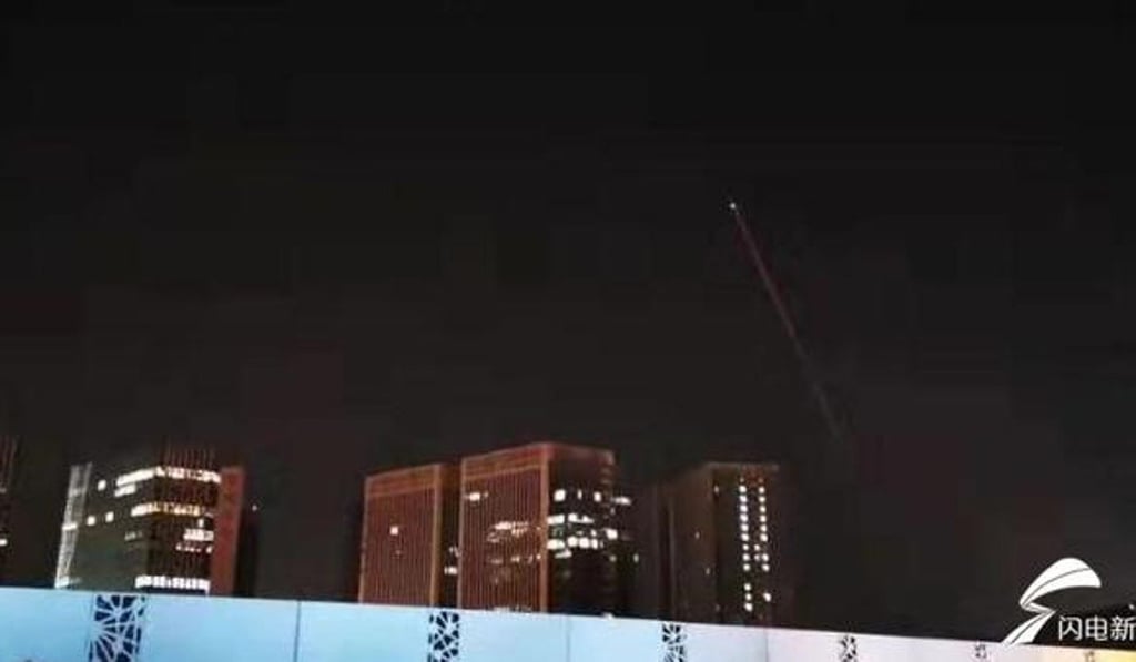 The project team tested the device on a rooftop in Jinan on Monday. Photo: Shandong Television