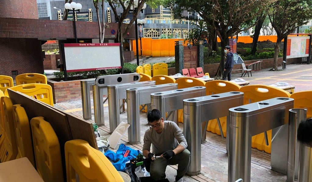Polytechnic University has installed turnstiles at its entrances as part of increased security. Photo: Handout