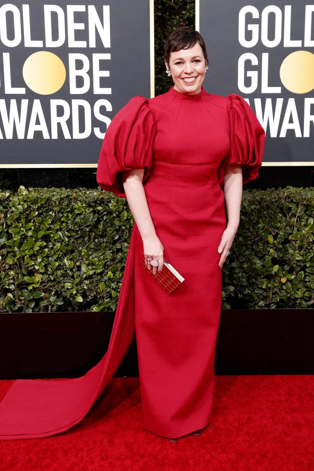 Olivia Colman underwhelmed us a little bit, arriving for the 77th annual Golden Globe Awards ceremony. Photo: EPA-EFE Olivia Colman underwhelmed us a little bit, arriving for the 77th annual Golden Globe Awards ceremony. Photo: EPA-EFE
