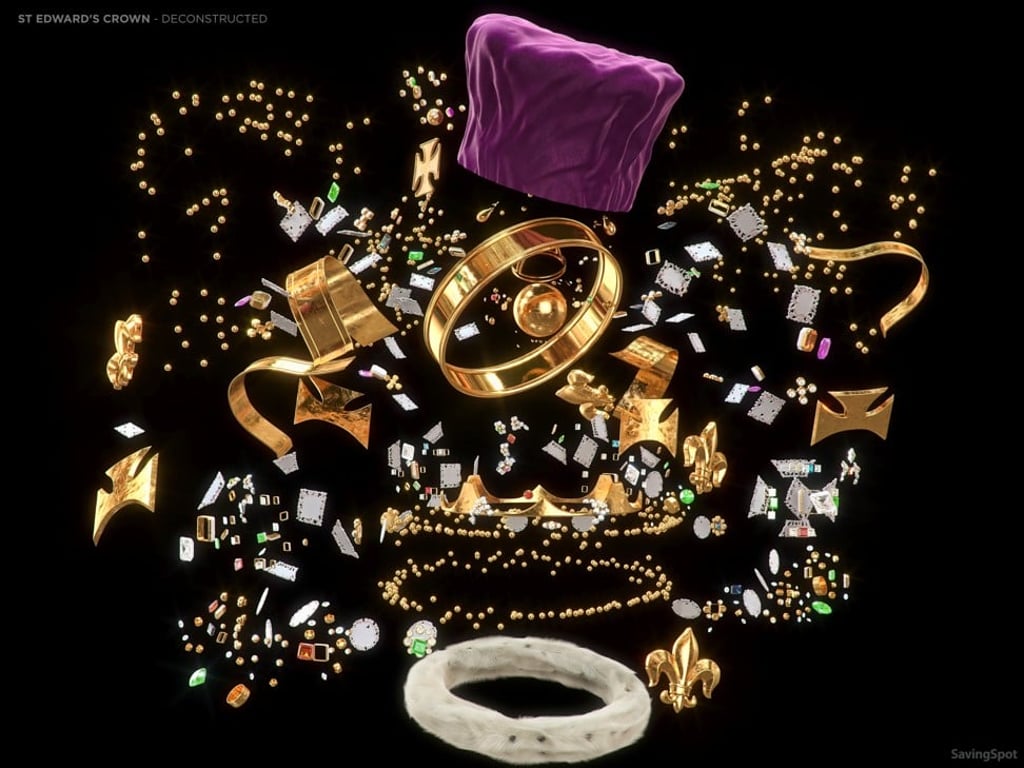 If St Edward’s Crown was broken down into its component parts, this is what it would look like. Photo: SavingSpot