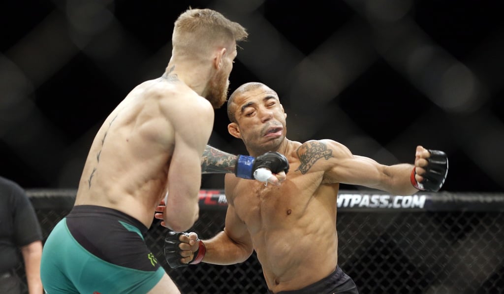 Conor McGregor knocks out Jose Aldo at UFC 194 in 2015. Photo: AP