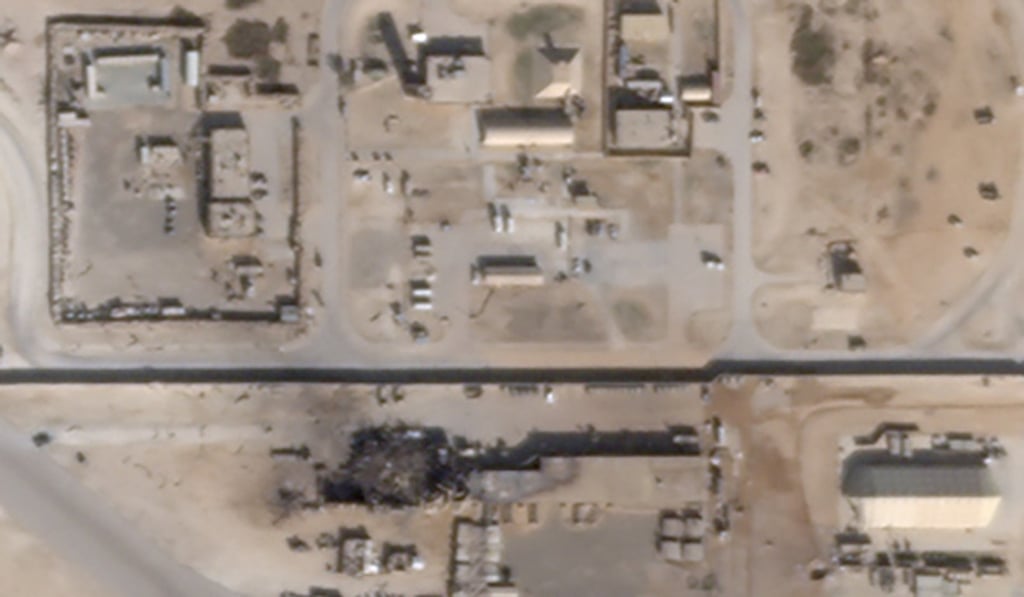 Damage at Al-Asad airbase in Iraq after the Iranian missile strike. Photo: Reuters Damage at Al-Asad airbase in Iraq after the Iranian missile strike. Photo: Reuters