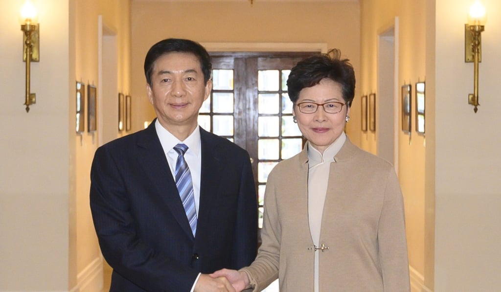 Luo Huining, who was unveiled as Beijing's top representative in Hong Kong on January 4, has told Carrie Lam what is expected of her. Photo: Handout