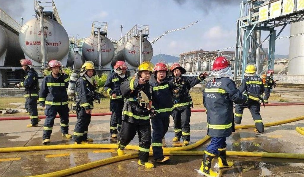 The blast happened at a plant run by Zhuhai Changlian Petrochemical. Photo: Weibo