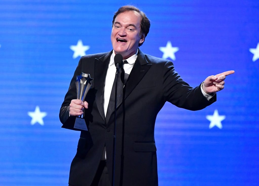 The normally combative Quentin Tarantino found a soft spot for the press, after they awarded him best picture at the Critics’ Choice Awards for Once Upon a Time in Hollywood. Photo: Getty Images/AFP