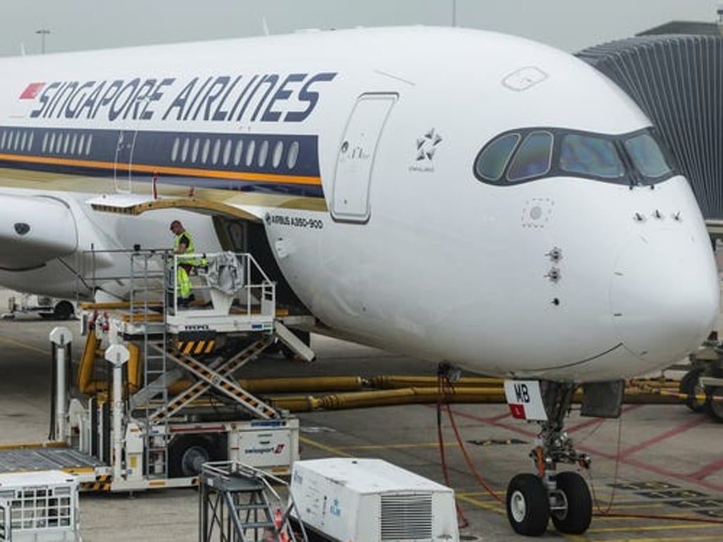 A Singapore Airlines Airbus A350-900 XWB awaits its next flight. Photo: Getty Images