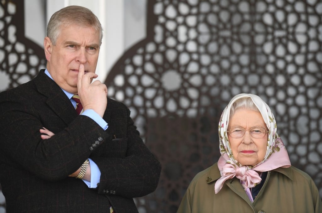 Britain’s Queen Elizabeth with Prince Andrew. Photo: EPA
