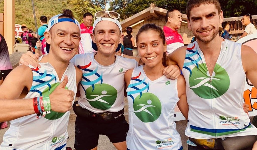 John Ellis, Tom Robertshaw, Veronika Vadovičová and Ryan Whelan set the unofficial record at the Oxfam Trailwalker in 2019. Photo: Handout