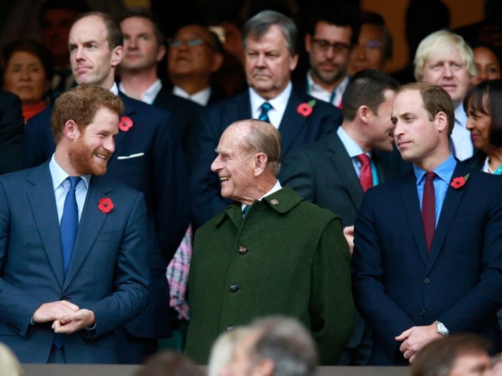 Prince Harry, Prince Philip and Prince William. Photo: Getty Prince Harry, Prince Philip and Prince William. Photo: Getty