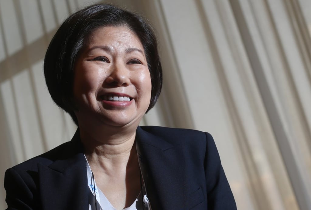 Teresita Sy-Coson, the founder and chairman of SM Prime Holdings, at Hong Kong Convention & Exhibition Centre, Wan Chai. Photo: David Wang