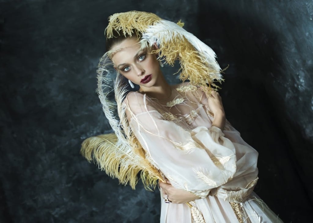 Fendi gown; Chopard earrings and ring. Prices on request.