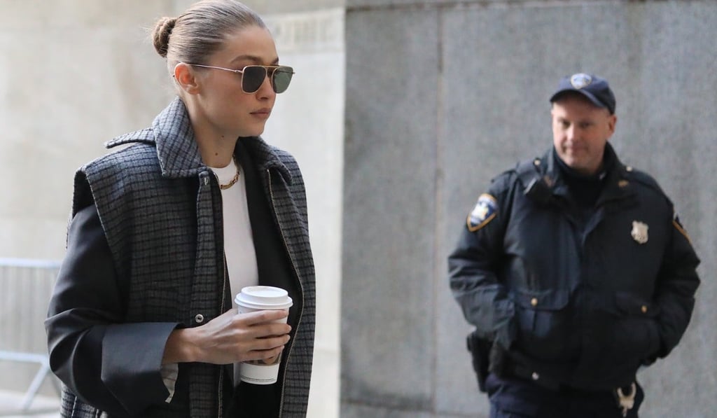 Model Gigi Hadid arrives at Manhattan Criminal Court on Thursday. Photo: TNS