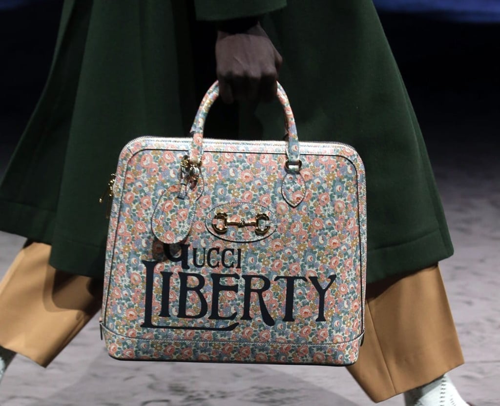 At Gucci’s show, there were no hard edges, and slogans are gentle provocations. Photo: Matteo Bazzi/EPA-EFE At Gucci’s show, there were no hard edges, and slogans are gentle provocations. Photo: Matteo Bazzi/EPA-EFE