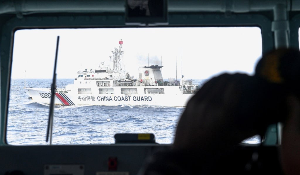 A China coastguard ship patrols Indonesia’s exclusive economic zone in Natuna Islands on January 11, 2020. Photo: Antara Foto via Reuters