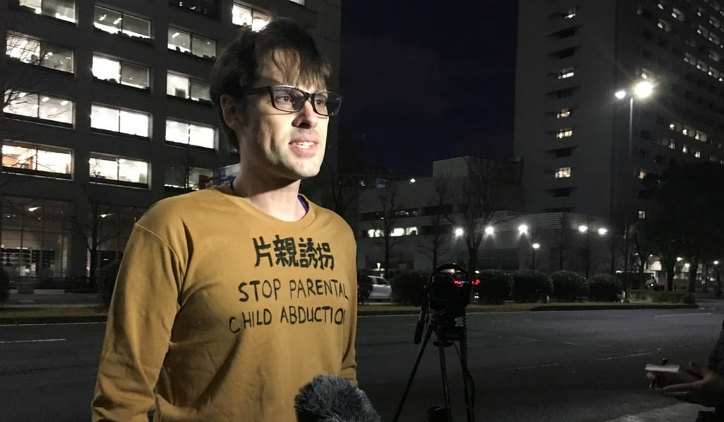 Scott McIntyre speaks outside the Tokyo District Court after spending more than a month and a half in jail on charges of trespassing. Photo: Reuters Scott McIntyre speaks outside the Tokyo District Court after spending more than a month and a half in jail on charges of trespassing. Photo: Reuters