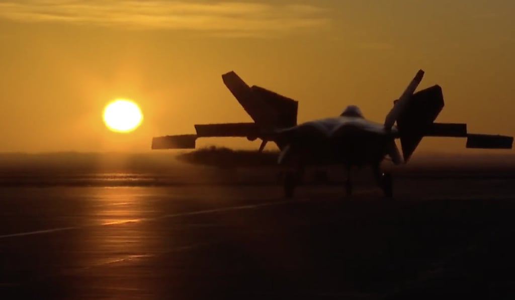 The PLA Air Force marked Lunar New Year with video of two J-20 jets in combat training. Photo: Weixin The PLA Air Force marked Lunar New Year with video of two J-20 jets in combat training. Photo: Weixin