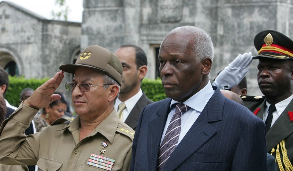 Jose Eduardo Dos Santos (right), ruled Angola for 38 years. File photo: AFP