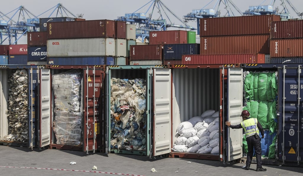 Malaysia has returned nine containers of plastic waste to Hong Kong so far. Photo: EPA-EFE