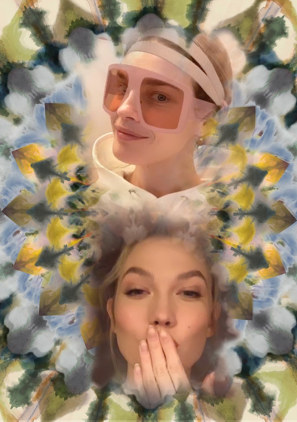 American model and entrepreneur Karlie Kloss and Russian model and philanthropist Natalia Vodianova are seen using Dior augmented reality for Instagram. Photo: Dior American model and entrepreneur Karlie Kloss and Russian model and philanthropist Natalia Vodianova are seen using Dior augmented reality for Instagram. Photo: Dior