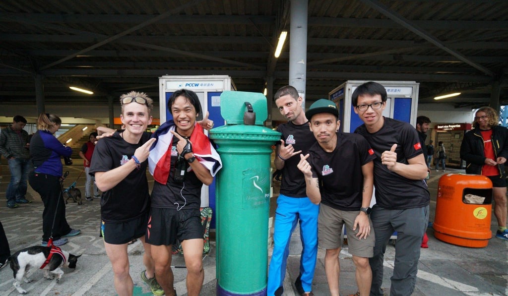 (From left) Tom Robertshaw, Phairat Varasin, Salomon Wettstein, Jag Lanante and Chiu Wen-hsiao are five of the nine finishers of the HK4TUC. Photo: Patchanida Pongsubkarun