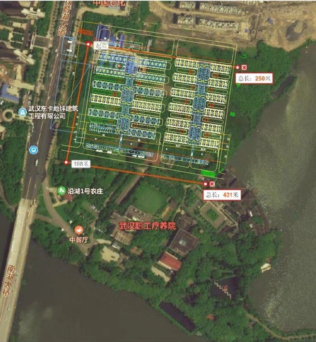 Blueprint of the new coronavirus treatment centre at Wuhan. Photo: Handout