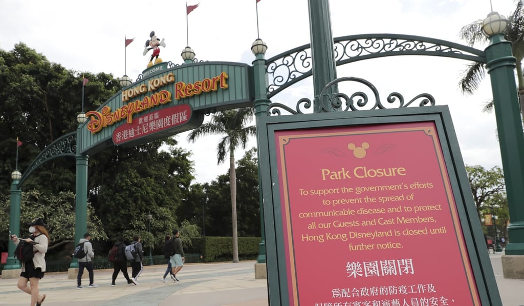 Disneyland in Hong Kong is closed until further notice as part of the efforts to prevent the spread of the Wuhan virus, which is known to have infected six people in Hong Kong as of Sunday afternoon. Photo: Edmond So
