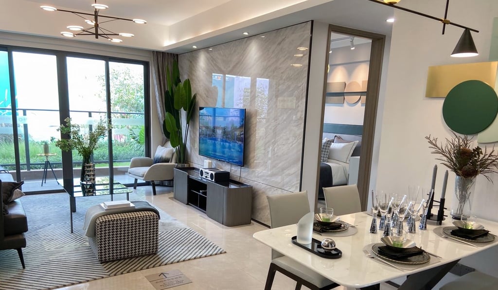 The showroom at Yue Infinity project by Yuexiu Property in Panyu district, Guangzhou. Buyers snap up almost all of the 120 units on sale on December 30, 2019. Photo: Sandy Li The showroom at Yue Infinity project by Yuexiu Property in Panyu district, Guangzhou. Buyers snap up almost all of the 120 units on sale on December 30, 2019. Photo: Sandy Li