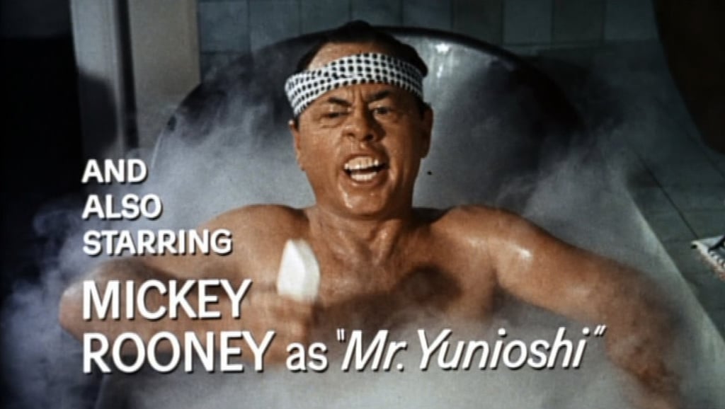 Mickey Rooney portrayed a Japanese character named Mr. Yunioshi in Breakfast at Tiffany's. His performance was criticised as a racist stereotype. Photo: Wikimedia Commons
