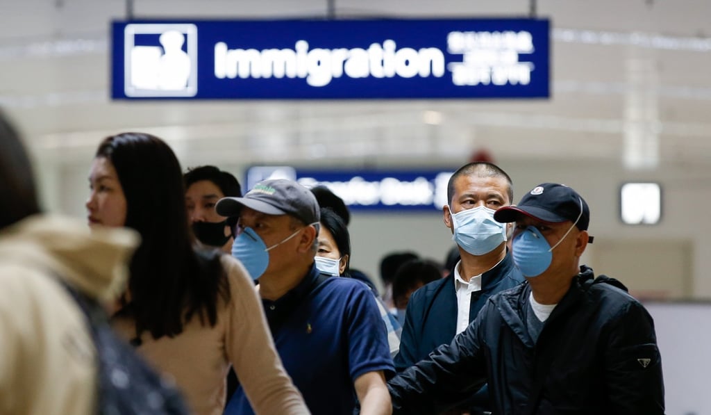Passengers arriving from Guangzhou, China, at the Ninoy Aquino International Airport in Manila. The Philippines has stopped issuing visas on arrival to all Chinese nationals. Photo: EPA