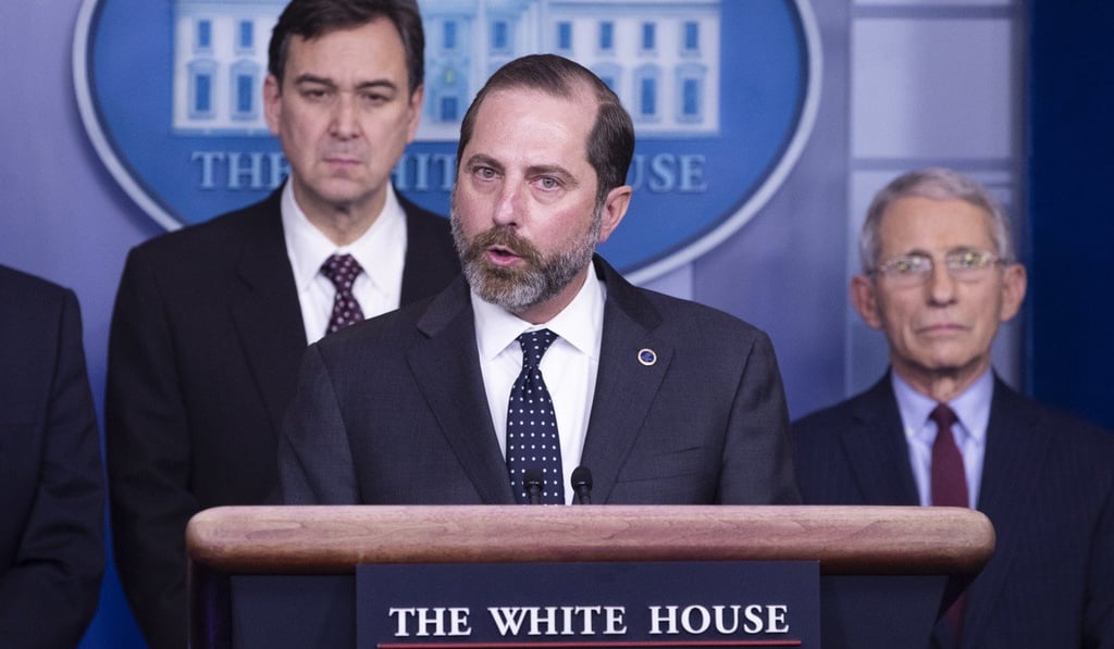 US Secretary of Health and Human Services Alex Azar announces quarantine measures to prevent the spread of the coronavirus. Photo: EPA-EFE