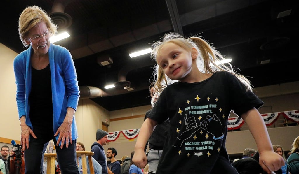 Senator Elizabeth Warren at a rally in Davenport, Iowa. Photo: Reuters
